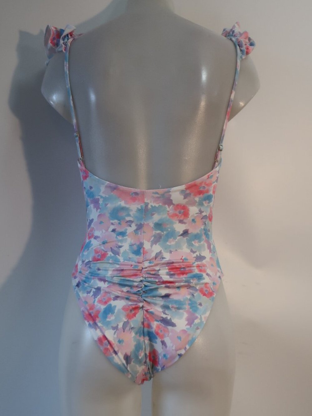 Womens LoveShackFancy Tibbie Multicolor Floral (Item- 33) One Piece Swimsuit XS - Picture 6 of 7